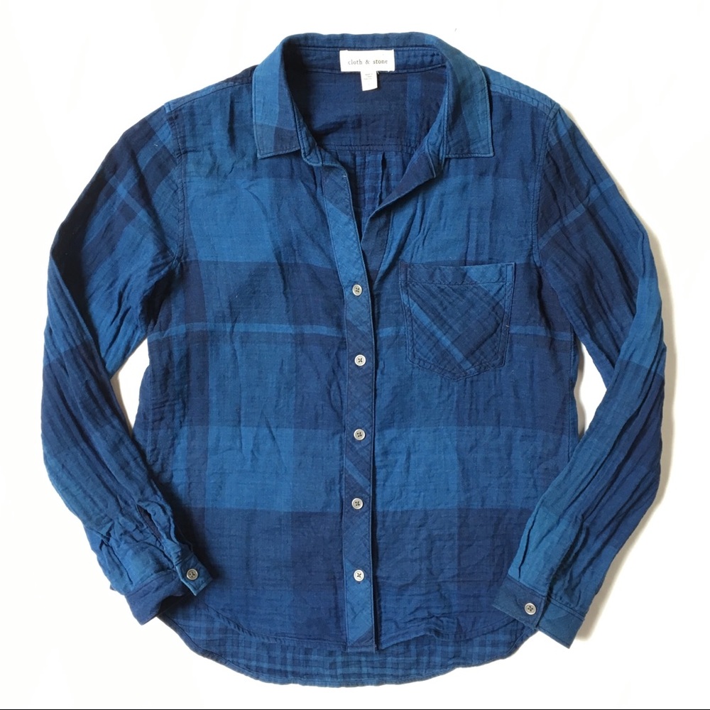 Cloth & Stone | Mireille Button Down Plaid Top